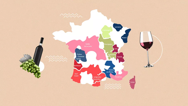Carte des régions viticoles de France - Le Figaro